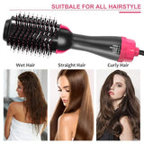 Hair Dryer Hot Air Brush Styler and Volumizer One Step Multifunction Hair Sraightener Curler Comb Electric Ion Blow Dryer Brush