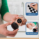 Rotating Spice Rack Organizer with 18 Spice Jars With Spice Labels And Pen for Countertop Kitchen Cabinet