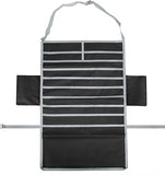 Multiple Pockets School Desk Side Books Organizer Hanging Bag Oxford Reinforced Desk Organiser Storage Bag for Home Office Classroom Magazine Files Papers Holders Bag with Pens Bottle Holder Pouch