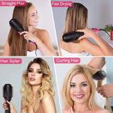 Hair Dryer Hot Air Brush Styler and Volumizer One Step Multifunction Hair Sraightener Curler Comb Electric Ion Blow Dryer Brush