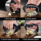 Stainless Steel Garlic Press Crusher Manual Rocking Mincer Kitchen Eco Friendly Food Grade Stainless Steel Ginger Crusher