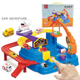 Car Adventure Race & Rescue Track With Magnetic Cars