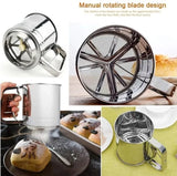 Flour Sifting Powder Sifter Stainless Steel Mesh Net Sieve Strainer Cake Baking Decorator Kitchen