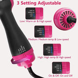 Hair Dryer Hot Air Brush Styler and Volumizer One Step Multifunction Hair Sraightener Curler Comb Electric Ion Blow Dryer Brush