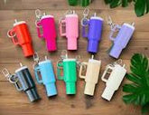 Mini Cup Keychain for Stanley Water Bottle Accessories Lip Balm Cute Tumbler Cup Handle Decoration