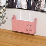 Wireless Wifi Router Shelf Wall-Mounted Cable Power Bracket Organizer