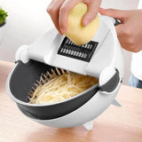 Multifunctional 9 In 1 Chopper Dicer Grater Vegetable Cutter With Drain Basket