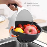Multifunctional 9 In 1 Chopper Dicer Grater Vegetable Cutter With Drain Basket