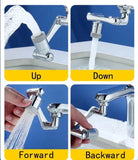1080° Rotatable Extension Faucet Sprayer Head Water Tap Nozzle Universal Bathroom Tap Extend Adapter Aerator 2 Spray Modes For Washroom For Kitchen Item