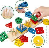 five Column Geometric Shape Sorter
