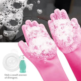 Magic Washing Gloves – Pair Of Silicone Dishwashing Cleaning Gloves- Rubber Gloves for Household Sponge Scrubber Kitchen Cleaning Tools