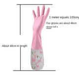 Dishwashing Gloves Warm Rubber Waterproof Kitchen Washing Dishes Housework Gloves Women's Waterproof Cleaning Gloves