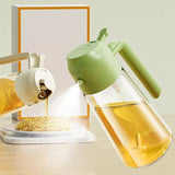 2 IN 1 oil spray bottle and dispenser Multifunction Glass Oil Bottle For Cooking BBQ Oil Dispensers Olive Oil Sprayer Mister Kitchen Gadgets