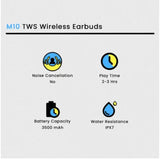 M10 True Wireless Bluetooth Earbuds