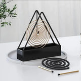Iron Mosquito Coil Holder Incense Holders Coil Incense Burner Frame Modern Repellent Incense Rack for Household Bedroom Patio
