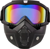 Detachable Bike Face Mask Goggles Stylish Design