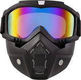 Detachable Bike Face Mask Goggles Stylish Design