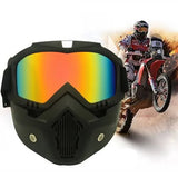 Detachable Bike Face Mask Goggles Stylish Design