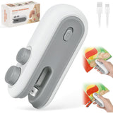 Portable Mini Sealing Machine 2 in 1 USB Rechargeable Magnetic Bag Sealer Heat Seal with Cutter