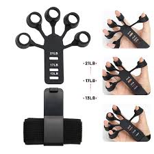 Hand Finger Gripper - Guitar Finger Gripper - Exerciser 6 Resistant Level Gripper - Finger Exerciser for Guitar Players - Arms Hand Trainer for home