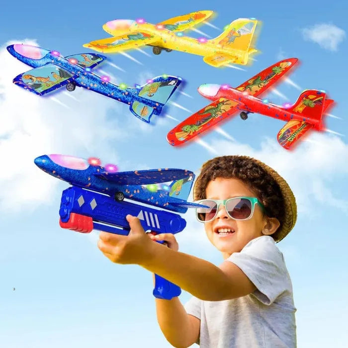 Catapult Aircraft Launcher Toy Gun with Light