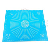 Silicon Rolling Dough Mat Non Slip Non Stick Reuseable Baking Mat 40cm x 50cm Kneading Dough Pad for Pastry Fondant Chapati Rolling Mat Roti Mat with Measurements