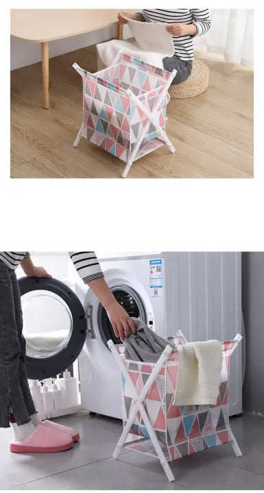Dirty Clothes Basket Fabric Dust-proof Clothes Basket Foldable Bathroom Storage Basket Waterproof Storage Basket Main image