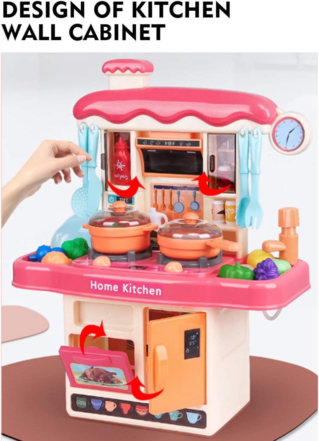 32 Piece DIY Kitchen play house for Girls - KidoKraze Main image