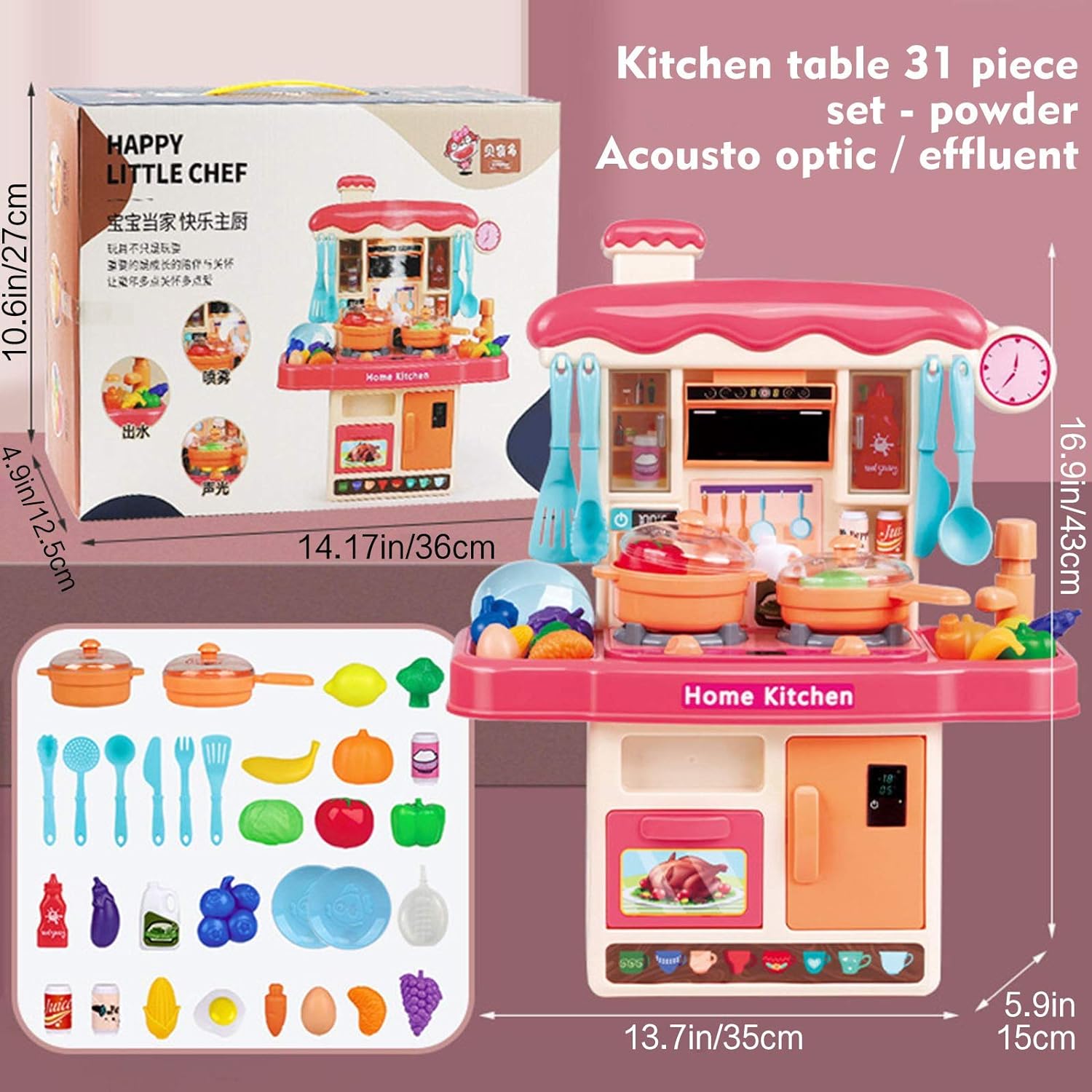 32 Piece DIY Kitchen play house for Girls Secondary image