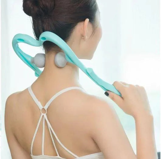 Pressure Point Therapy Massager Comfortable Neck Massager Roller Shoulder Back Pain Ball Deep Tissue Dual Trigger Point Lightweight & Portable