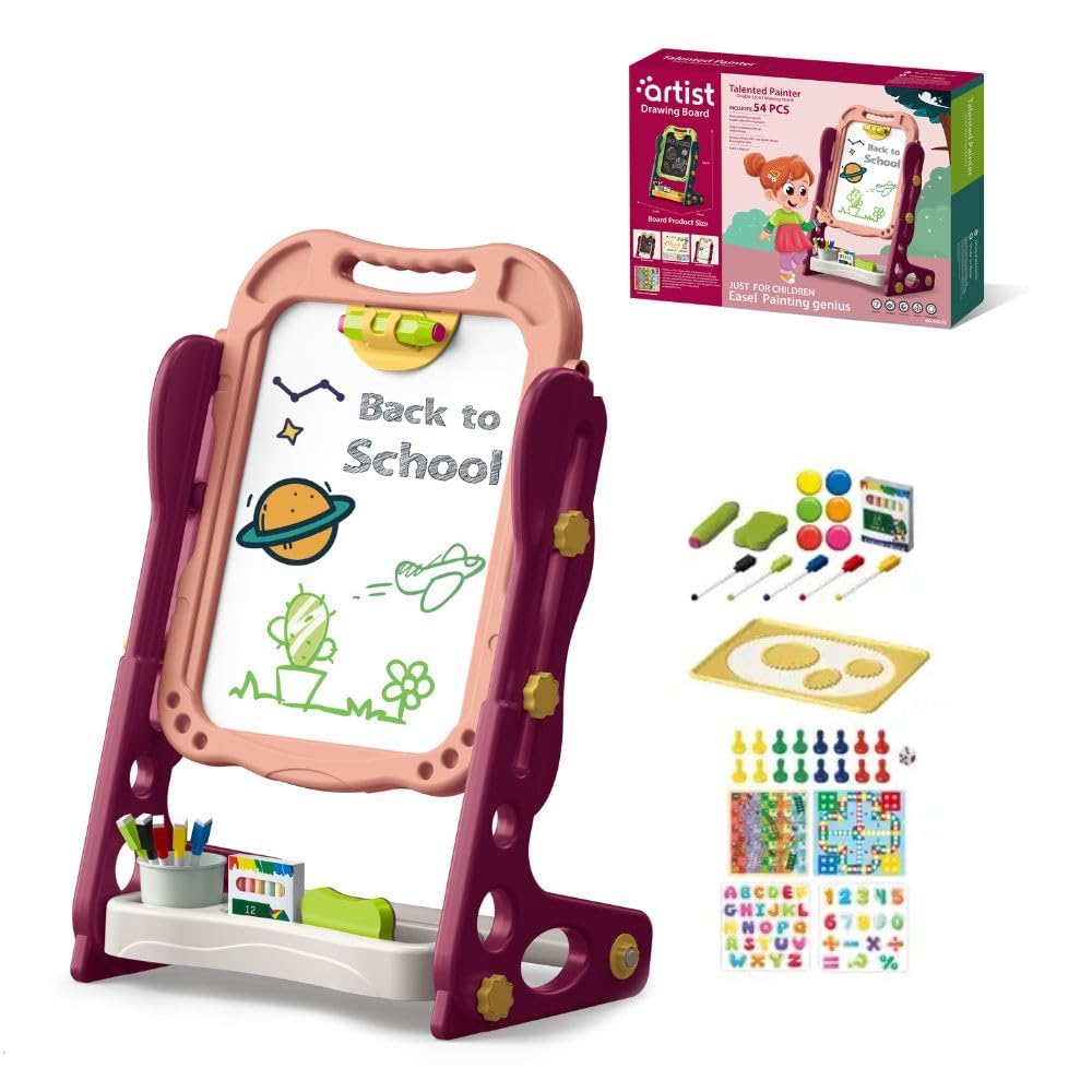 Magnetic Double Sided Drawing Board (52 Pieces) Main image