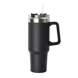 40 oz Insulated Tumbler Thermos Flask with Straw & Lid – Stainless Steel Double-Walled Thermal Mug for Hot & Cold Beverages, Ideal for Travel, Gym, and Outdoor Use 