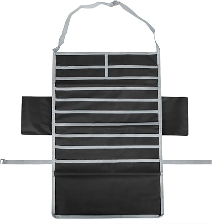 Multiple Pockets School Desk Side Books Organizer Hanging Bag Oxford Reinforced Desk Organiser Storage Bag for Home Office Classroom Magazine Files Papers Holders Bag with Pens Bottle Holder Pouch