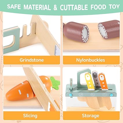 Mini Wooden Kitchen Accessories Play Set Secondary image