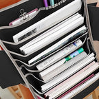 Multiple Pockets School Desk Side Books Organizer Hanging Bag Oxford Reinforced Desk Organiser Storage Bag for Home Office Classroom Magazine Files Papers Holders Bag with Pens Bottle Holder Pouch