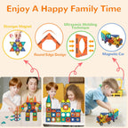 Transparent Magnetic Tiles Building Blocks