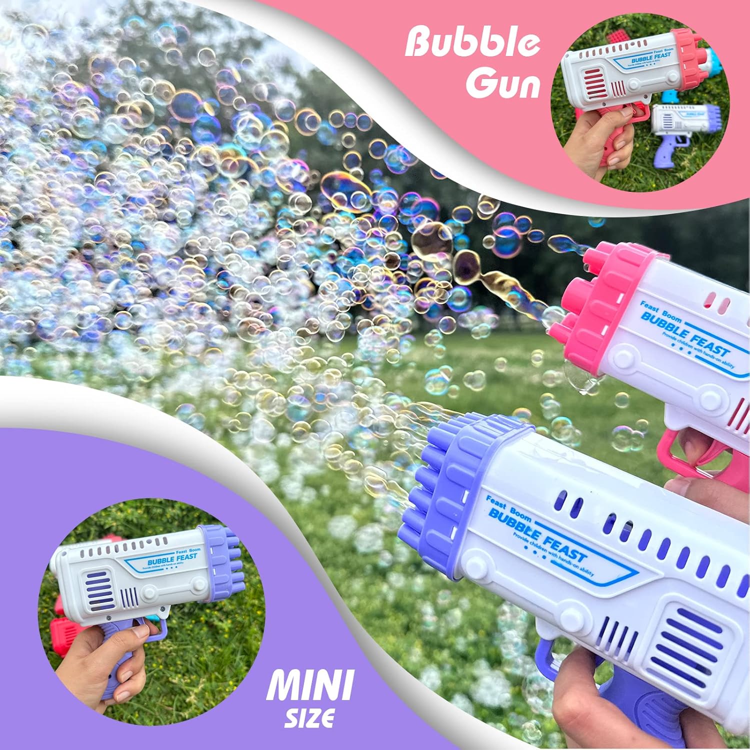 Bubble Machine Gun 36 Holes Blaster For Kids Secondary image