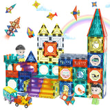 Transparent Magnetic Tiles Building Blocks