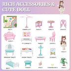 Beautiful Doll Villa Set 81 Pc for Girls - KidoKraze