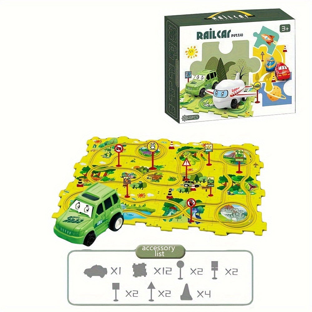 CHILDREN'S EDUCATIONAL PUZZLE TRACK CAR PLAY SET Secondary image