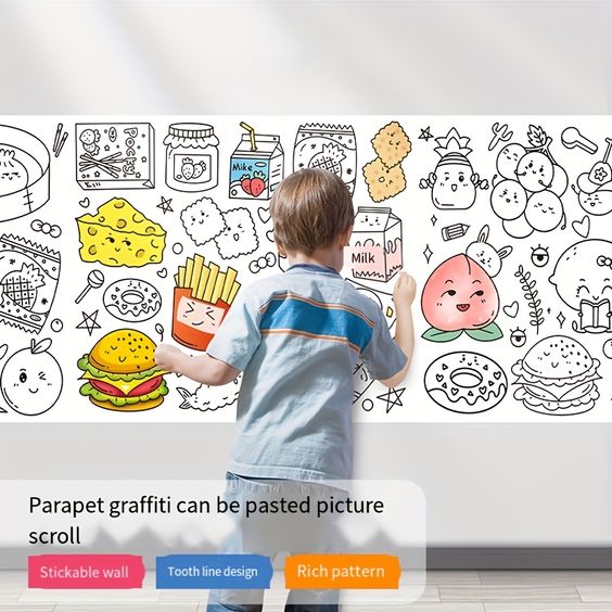 Children's Coloring Drawing Roll Sticker Secondary image