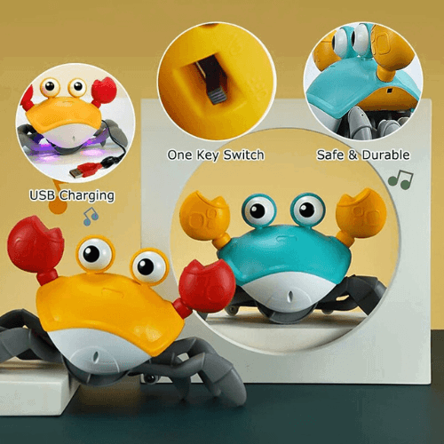 Crawling Crab Musical Toy with Infrared Sensors - KidoKraze