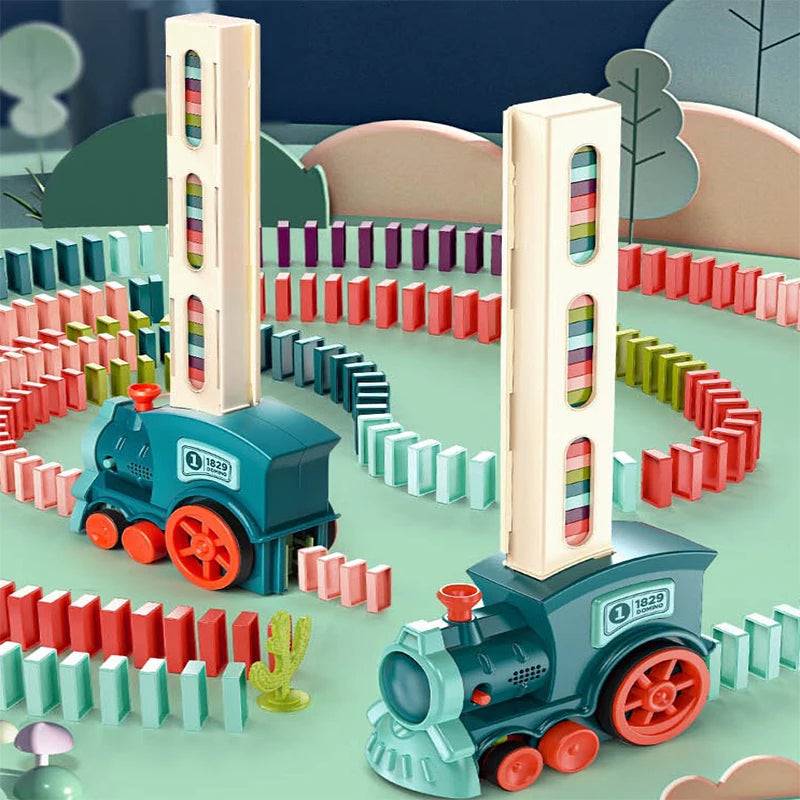 Electric Domino Train Set Automatic Laying Dominoes Brick Blocks Secondary image
