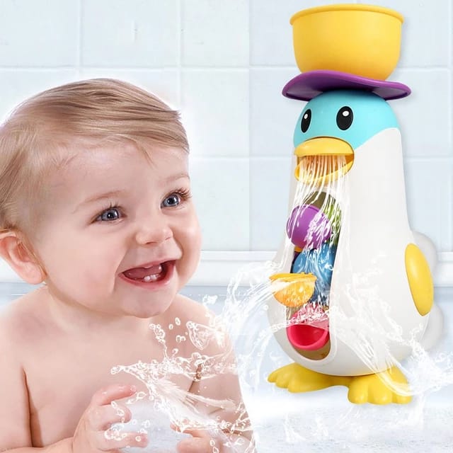 Fun Waterwheel Penguin Bath Toy - KidoKraze Main image