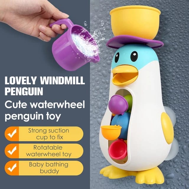 Fun Waterwheel Penguin Bath Toy Secondary image