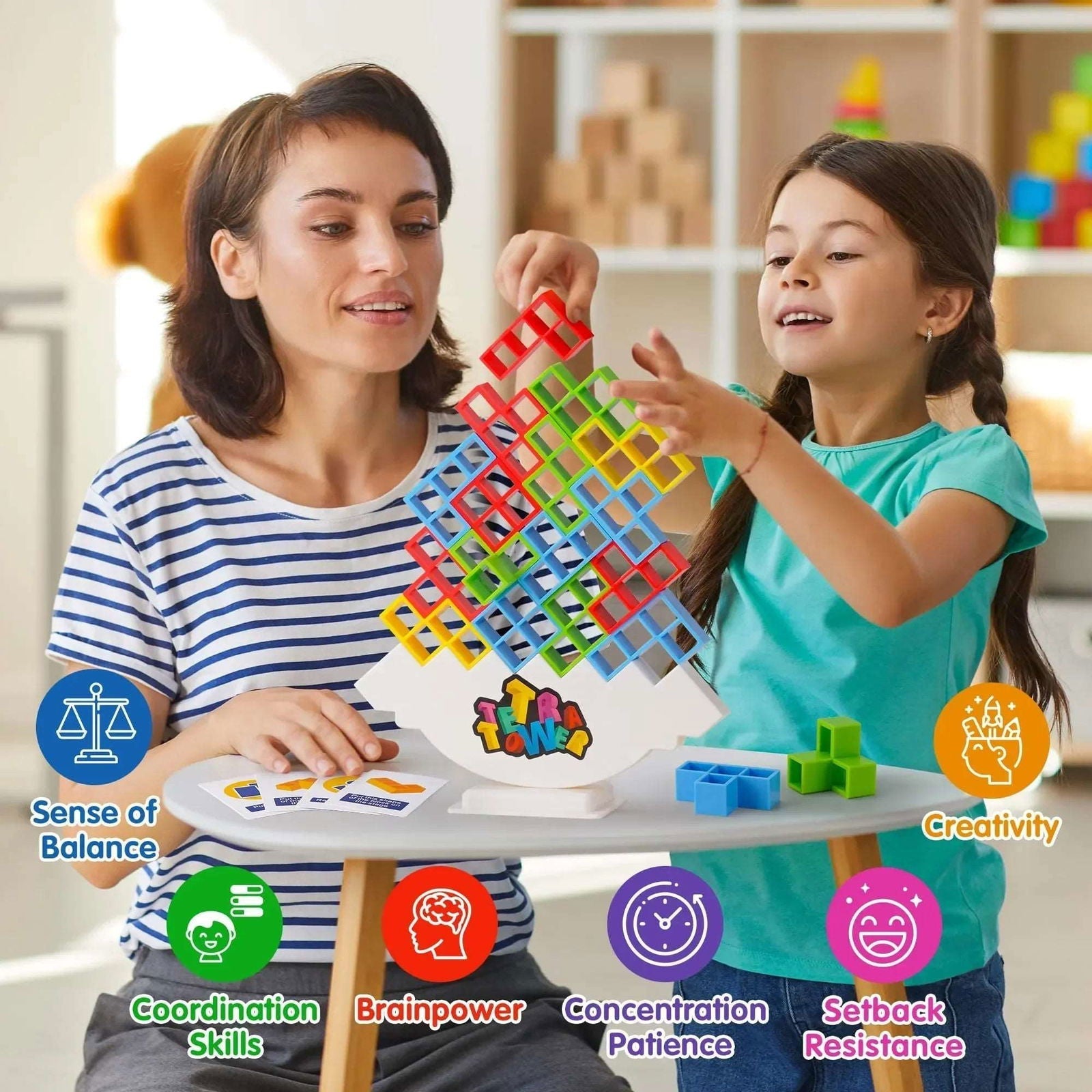 Tetra Tower Balance Stacking Building Blocks Game Secondary image