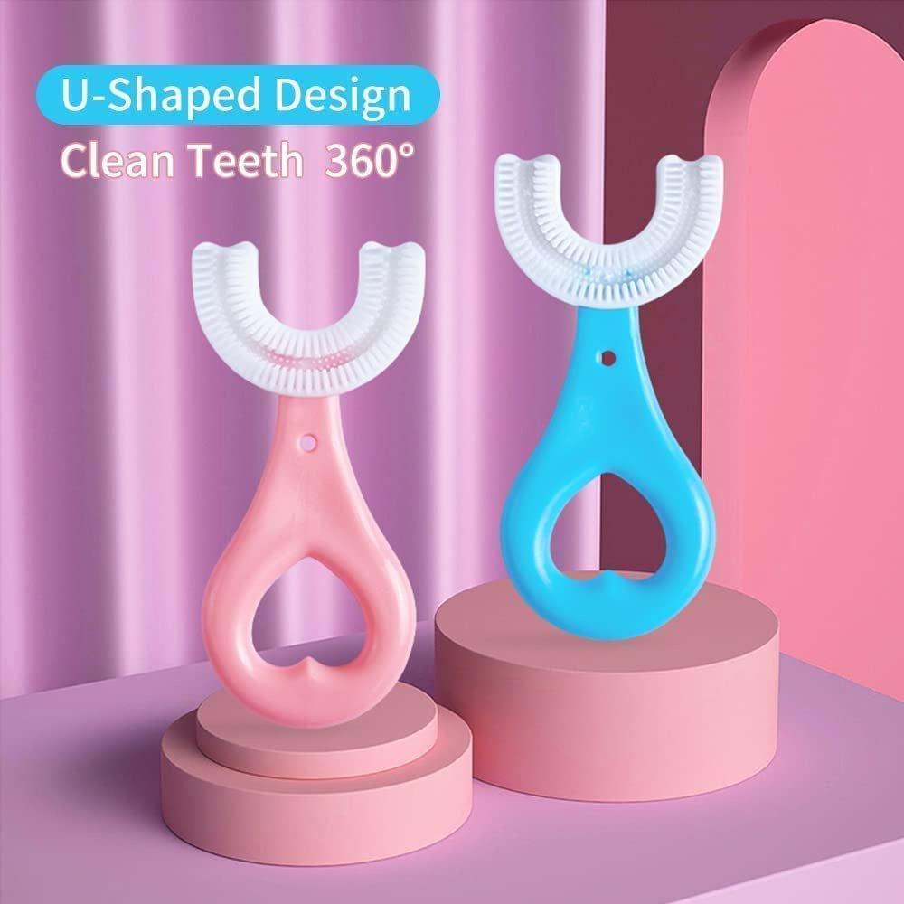 U-shaped Toothbrush For Toddlers & Kids - KidoKraze Main image