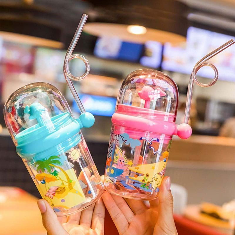 Whale Water Cup With Straw - KidoKraze Main image