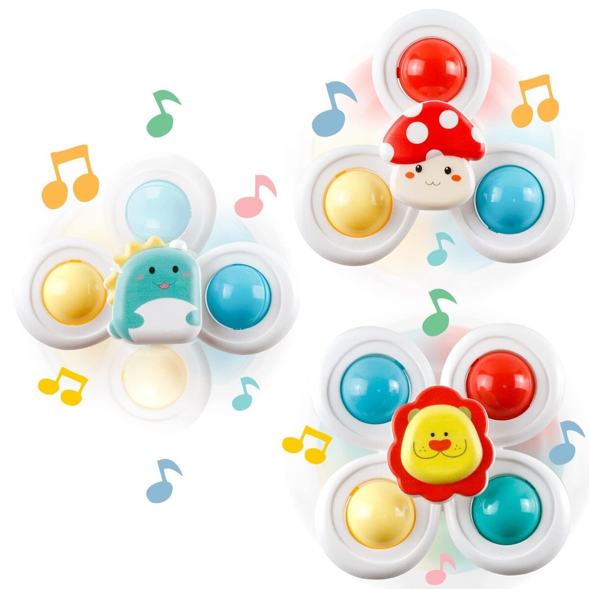 3PCS Suction Cup Spinner Toy For Kids Secondary image
