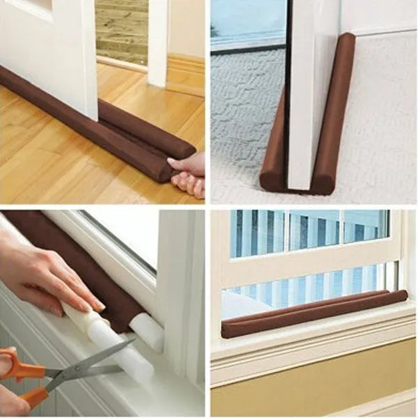 Twin Door Draft 40 Inches | Insect Protector - Air Stopper -Room temperature Controller | Under Bottom Seal - Twin Draft Guard